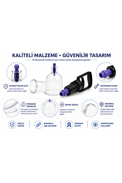 Hacamatik 1 Adet 7 Numara Hacamat Kupası - Selülit Ve Çatlak Giderici Vakumlu Çekme Kupası