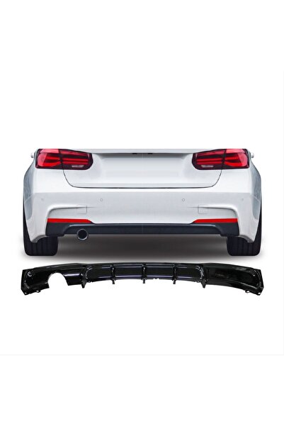 autogp Bmw f30 arka tampon difüzörü tek çıkış pianoblack