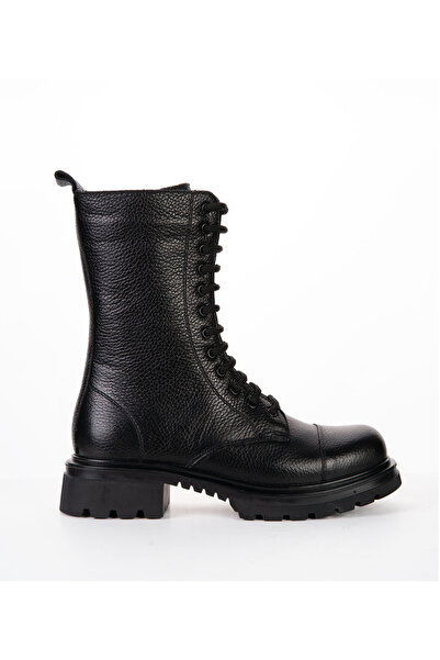 Bulls & Gulls Genuine Leather Thick Rubber Non-Slip Sole Lace-Up Zippered Boots