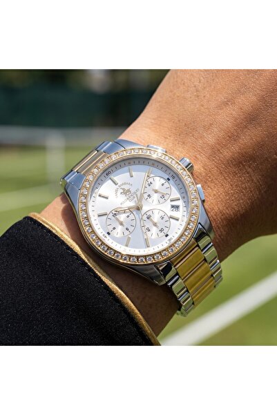 Santa Barbara Polo & Racquet Club ساعة نسائية فريدة من نوعها مصنوعة من الفولا...