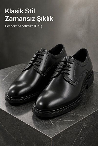 PATRICK CASSA Men's Classic Leather Shoes Spazulato Lace-Up Comfortable Styli...