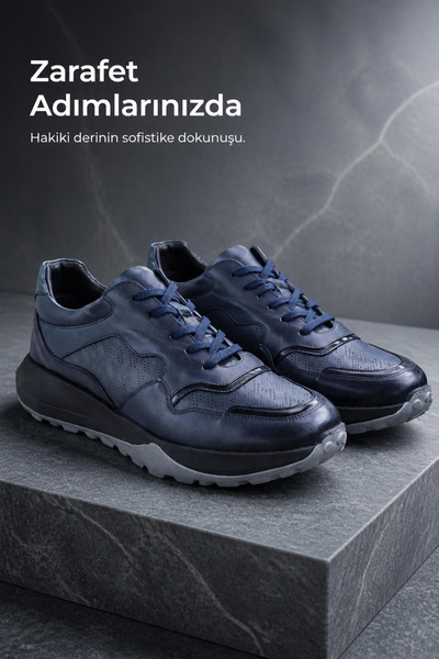 PATRICK CASSA Men's Genuine Leather Classic Daily Walking Sports Shoes
