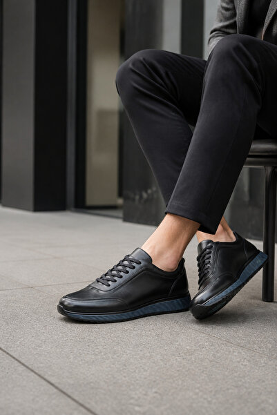 PATRICK CASSA Men's Genuine Leather Classic Daily Walking Sports Shoes