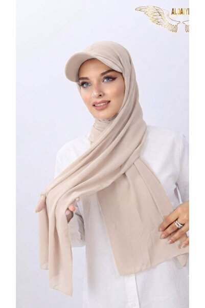ALDAIYR Ready-Made Shawl Hijab with Hat and Bonnet Sandy