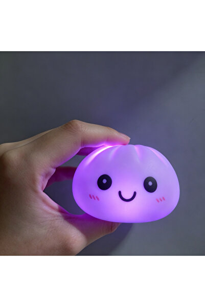 Choice5 ضوء ليلي LED على شكل خبز، لعبة سيليكون ناعمة قابلة للعصر، زينة طعام م...