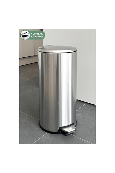Ansan Cigo Pedallı Çöp Kovası 20Lt Mat Metal