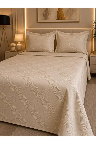 D'NISS HOME Seasonal Natural 3-Piece Double Bedspread