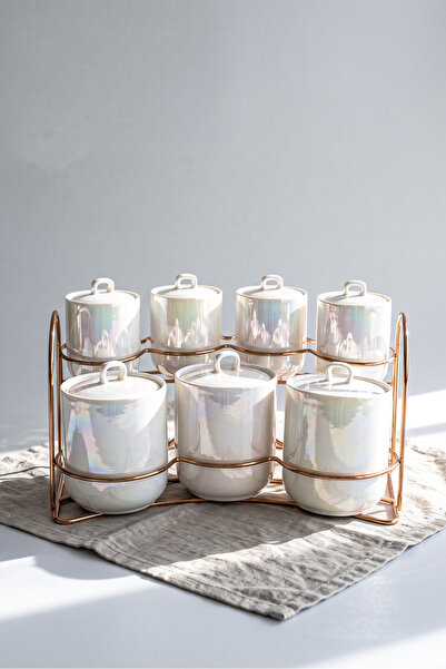 Perotti Set of 7 Pearl Porcelain Luster Spices