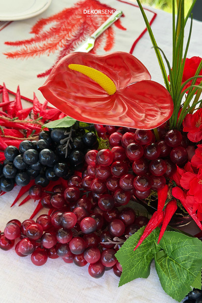 Dekorsende Artificial Grape Red