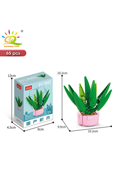 Choice70 مع صندوق رقم 38-8، نموذج نباتات عصارية في وعاء من HUIQIBAO MOC، مكعب...