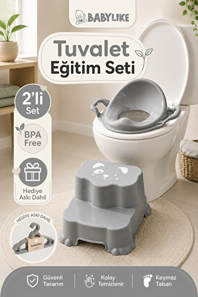Babylike Tuvalete İlk Adım Seti-Bebek&Çocuk için Tuvalet Eğitimi-Kaydırmaz Ba...