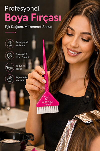 mirenza cosmetic Profesyonel Pembe Saç Boya Fırçası | Balyaj Boyama Ve Röfle ...