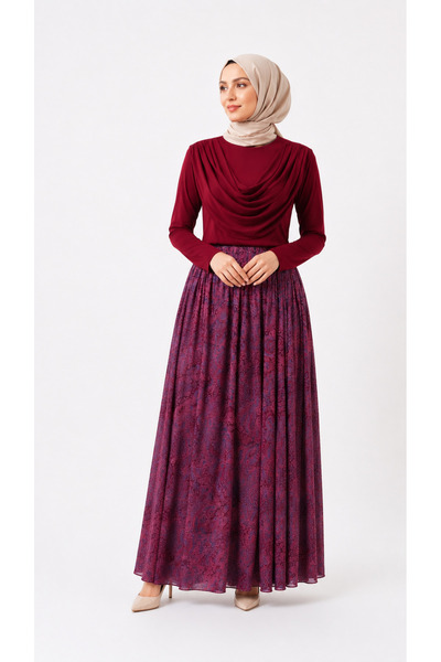 LİVATEX Sandy Blouse Chiffon Tulle Skirt Lined Set