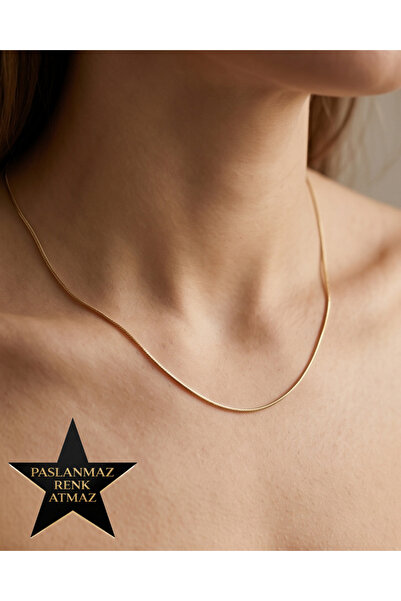 stainles steel 316L Steel Gold Hair Chain Women's Necklace 40+5cm Extension
