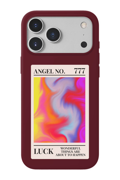 shoptocase iPhone 17 Pro Uyumlu Manifest Luck Desenli İçi Süet Lansman Telefo...