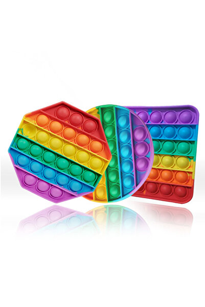 Choice 3PCS Assorted Fidget Push Bubble Silicone Sensory Stress Relief Toys A...