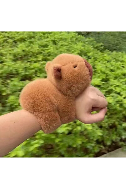 Choice 20cm Brown Lovely Capybara Animal Slap Snap Wrap Wristband Bracelet Pl...