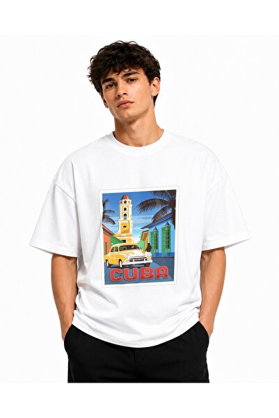 Inscriptie Tricou Unisex Bumbac Premium Casual " Cuba "