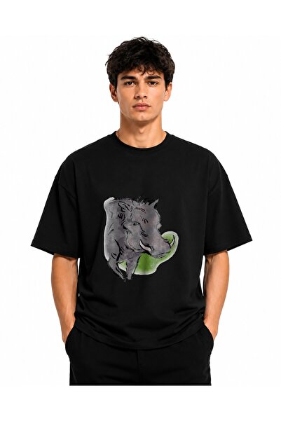 Inscriptie Tricou Unisex Bumbac Premium Casual " Porc mistret gri "