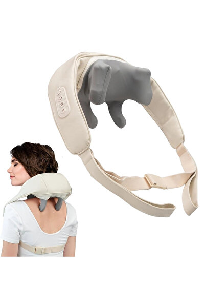 Go İthalat Electric Neck and Back Massager Wireless Neck and Shoulder Kneadin...