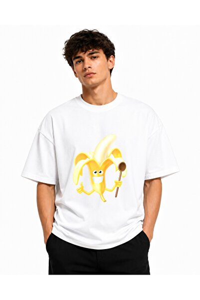 Inscriptie Tricou Unisex Bumbac Premium Casual " Banana milkshake "