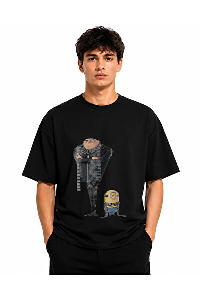 Inscriptie Tricou Unisex Bumbac Premium Casual " Minion Gru Despicable "