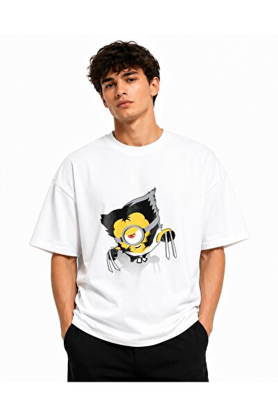 Inscriptie Tricou Unisex Bumbac Premium Casual " Minion Wolverine "