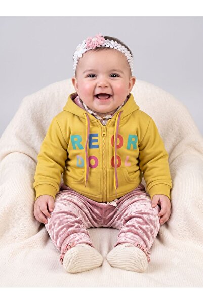 iza Lemon Girls Sweatshirt with Hoodie | Snug & Stylish