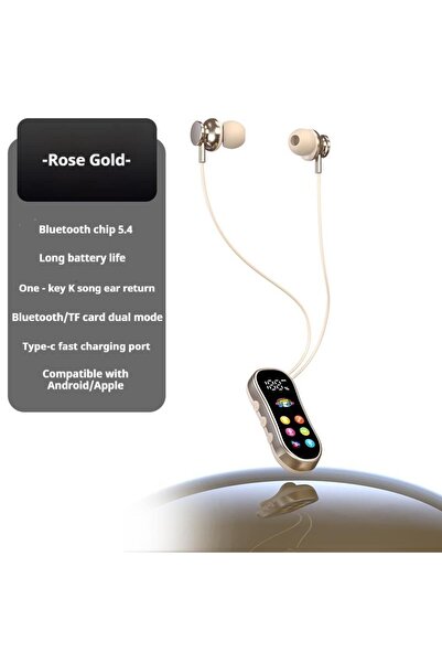 Choice gold Lavalier HD Screen Bluetooth Headphones 30H Play Surround Sound H...