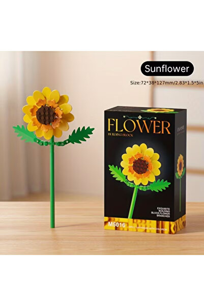 Choice M5016-No box Micro particle building block flower set, DIY assembly fl...