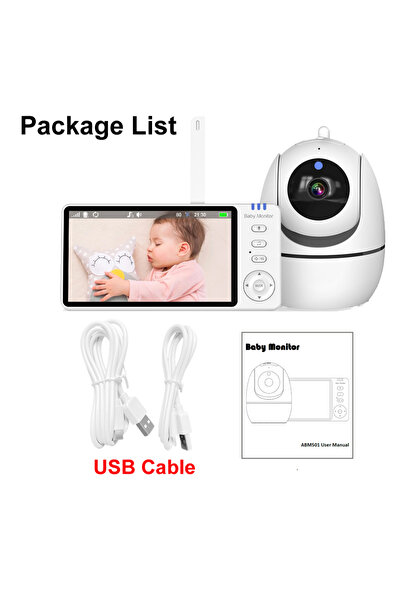 Choice ABM501-USB Video Baby Monitor with Cam and Audio,5" Display Baby Monit...