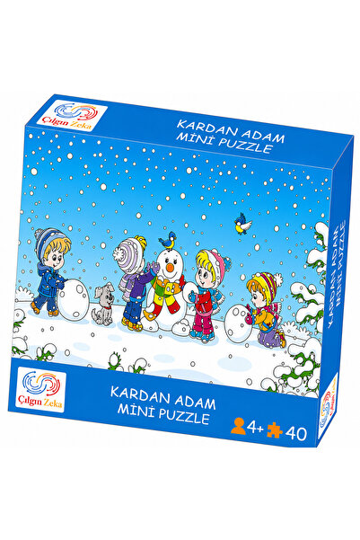 Çılgın Zeka Kardan Adam Mini Puzzle 40 Parça 3-7 Yaş Çocuk Puzzle Yapboz