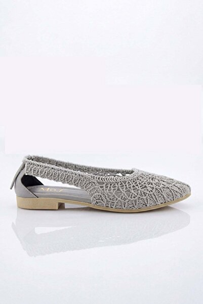 HAKKE Women's Knitted Patterned Flat Sole Babet