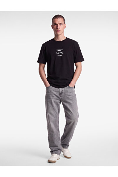 Koton Short Sleeve Crew Neck Regular Fit Cotton Printed T-Shirt
