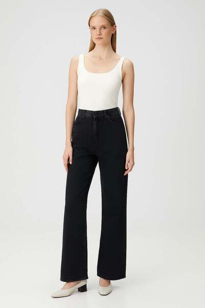 HAKKE Lycra Wide Leg Jeans Pants