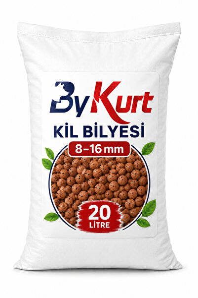ByKurt Kil Bilyesi 20 Litre 8-16 mm Doğal Drenaj Taşı Saksı Bitkileri, Bahçe,...
