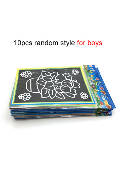 choice2 10pcs S for boy 10pcs Children Scratch Painting Colorful Drawing Toys...