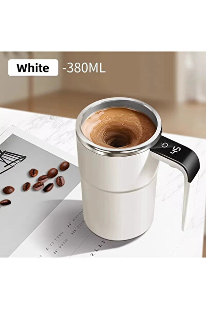 Choice WHITE 380ML Mini Electric Coffee Self Mixing Mug IP67 Waterproof Food ...
