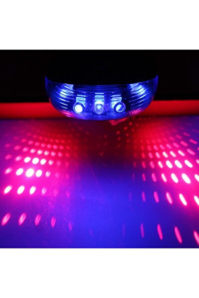 Choice Blue Star Bicycle Bike LED Lights 2 Lasers 5 LED Waterproof Cycling Ta...