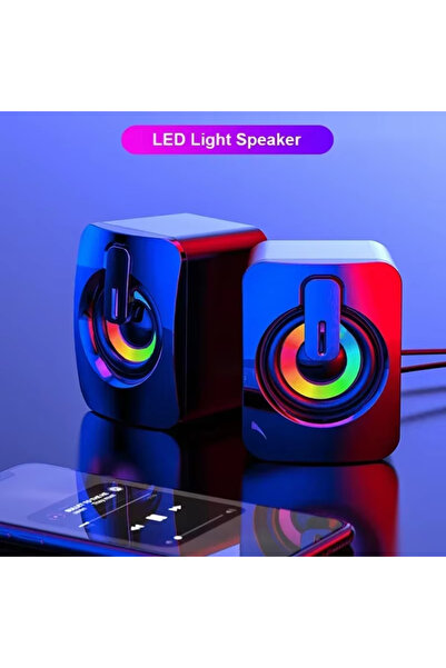 choice2 Color Pro Computer Speakers PC Sound Box HIFI Stereo Microphone USB W...