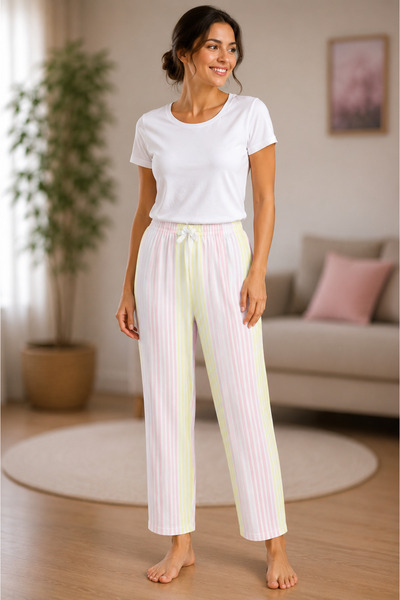 Arkan Women's Cotton Patterned Pajama Bottoms