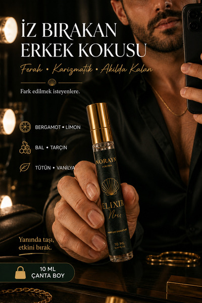 norayn Elixir Noir Mıknatıs Etkili Derin Odunsu Baştan Çıkarıcı Kalıcı Erkek ...