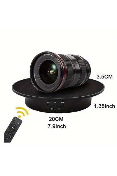 Choice black 3 Speeds Electric Rotating Display Stand Mirror 360 Degree Turnt...