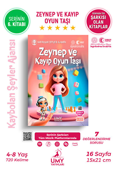 UMY Yayınları Zeynep ve Kayıp Oyun Taşı - Okul Öncesi ve 1. Sınıf İsme Özel O...