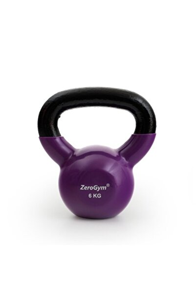ZEROGYM Vinil Kaplı İçi Demir Kettlebel, Çaydanlık 6 KG