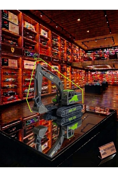 OYUNCAKSAHİLİ Dozer Kırılmaz Füme Excavatör Yol Asfalt Hareketli Kol Metal Bu...