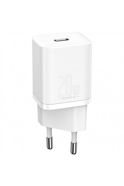 Baseus Incarcator Retea Super Si, 20W, 3A, 1 x USB-C, Alb CCSUP-B02