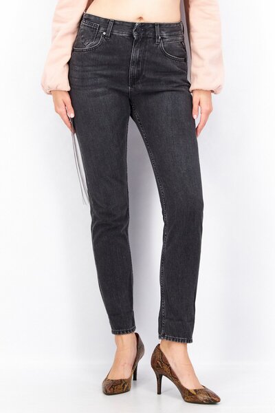 Replay Women Slim Fit Wash Non-Stretchable Denim, Black