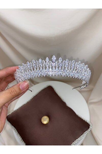 sitrini Sylva Bridal Crown Zircon Stone Hair Accessory