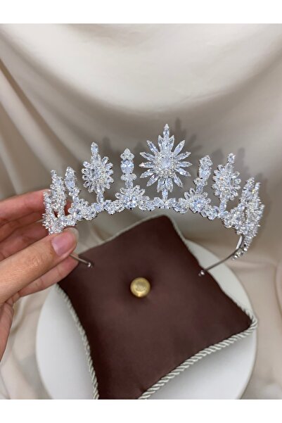 sitrini Amara Bridal Crown Zircon Stone Wedding Hair Accessory